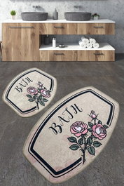 Mijölnir Juego de alfombrillas de baño Multicolor de 2 piezas